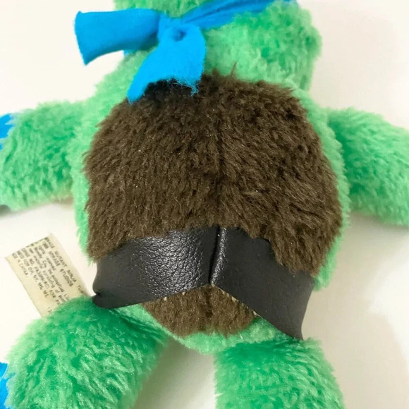 Vintage 1989 Leonardo  TMNT Leo Plush Doll ACE Novelty 9 Inch Mirage Flaws - Picture 11 of 16